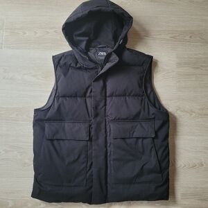 ZARA Vest Puffer Hooded